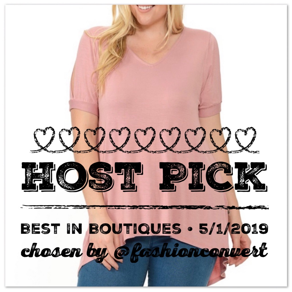 Plus Sizes! Cold-Shoulder Split-Back Top